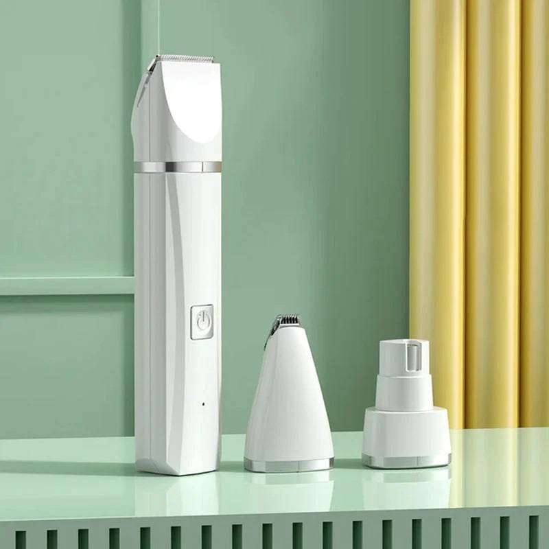 4 in 1 E4-in-1 Electric Pet Grooming Kitlectric Pet Grooming Kit - Hair Trimmer, Clippers, Nail Grinder for Cats & Dogs