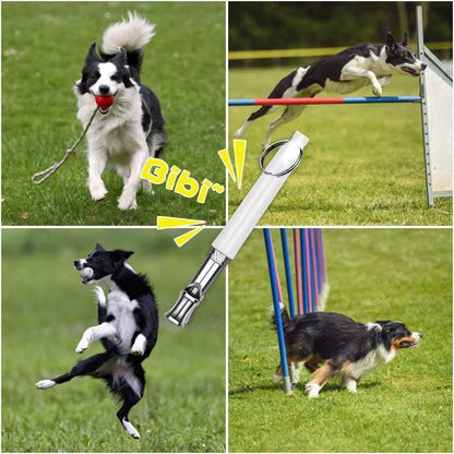 Dog Whistle with Lanyard Adjustable Dog Whistle Pet Dog Training Sound Stop Barking Control for Pet Obedience Sound Repeller