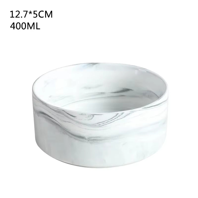 Self-Assembly Ceramic Double Cat Bowl Dog Bowl 400ML Pet Feeding Water Bowl Cat Puppy Feeder Product Suppliesfood Water Bowls