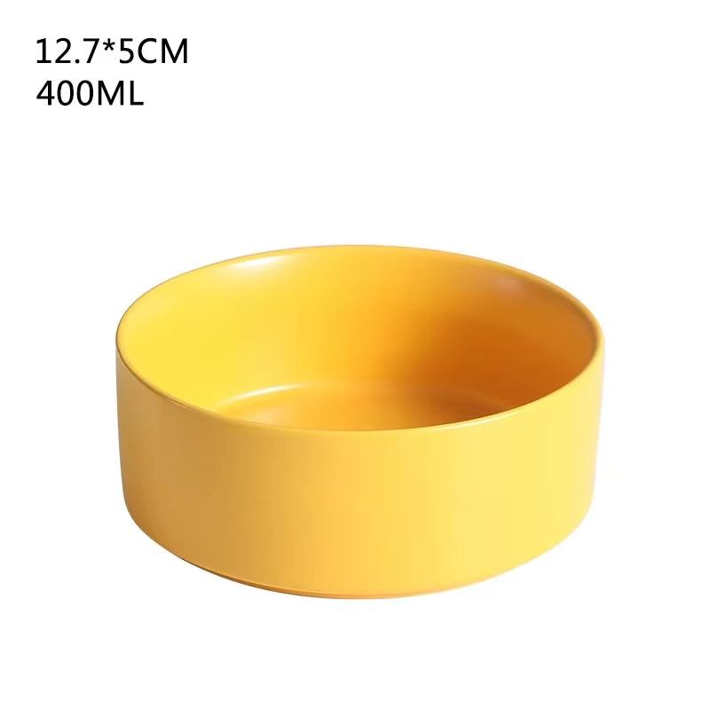 Self-Assembly Ceramic Double Cat Bowl Dog Bowl 400ML Pet Feeding Water Bowl Cat Puppy Feeder Product Suppliesfood Water Bowls