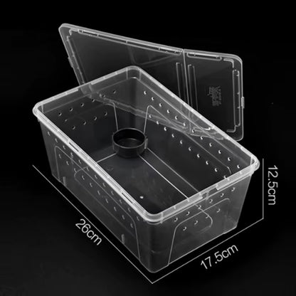 1PCS Reptile Tank Insect Spiders Tortoise Lizard Acrylic Transparent Breeding Box Vivarium Lid Reptile Pet Product