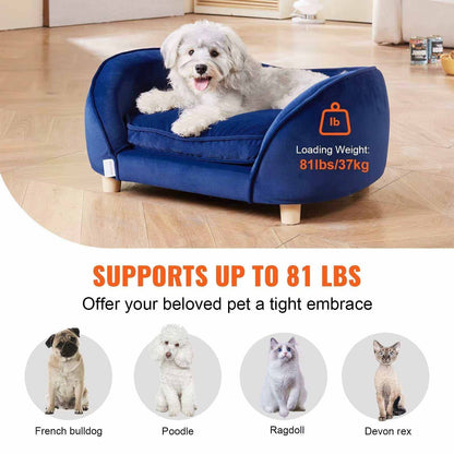 Pet Sofa Dog Couch for Medium-Sized Dogs and Cats Soft Velvety Dog Sofa Bed for Living Room Bedroom Pet Store or Clinic