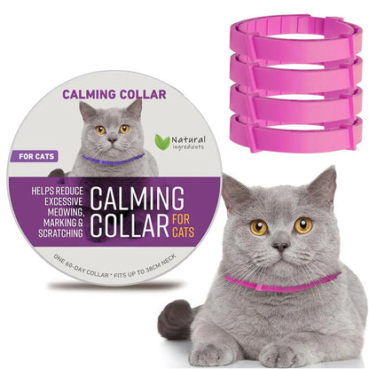 Dog Cat Calming Collar Neck Strap Plastic Cat Soothing Collar Adjustable Relieve Anxiety Remove Restlessness Pet Calming Product