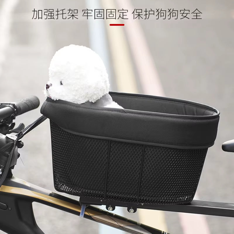 Bicycle Pet Basket Mountain Bike Shopping Basket Road Bike with Dog Cat with Bag Pet Products