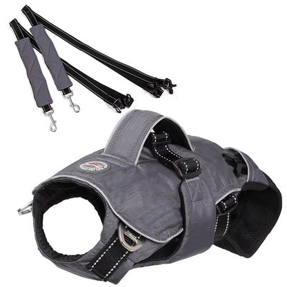 4-In-1 Function Dog Chest Backpack Breathable Reflective Dog Harness with Walking Lead Outdoor Puppy Handbag Pet Harness Carrier