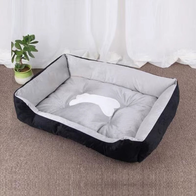 Pet Cat Dog Bed Cozy Square Plush Kennel Puppy Sofa Bed Cushion Pet Product Accessories for Small Medium Animal Doghouse
