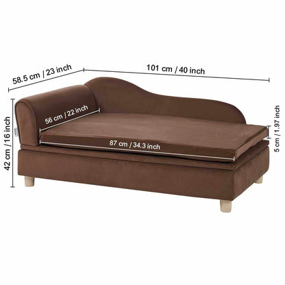 Pet Sofa Dog Couch for Medium-Sized Dogs and Cats Soft Velvety Dog Sofa Bed for Living Room Bedroom Pet Store or Clinic