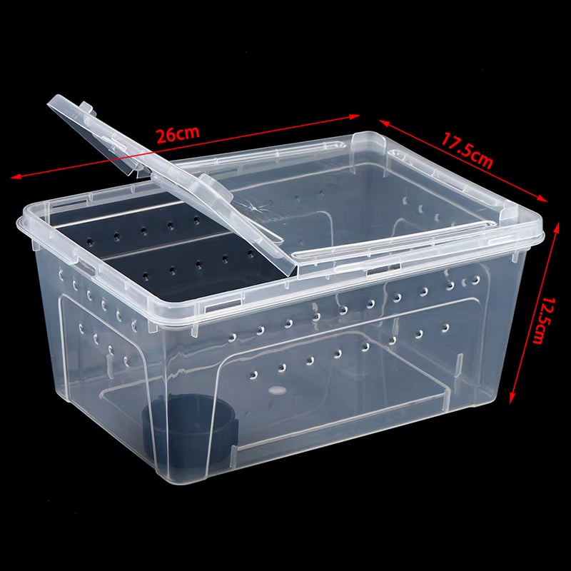 1PCS Reptile Tank Insect Spiders Tortoise Lizard Acrylic Transparent Breeding Box Vivarium Lid Reptile Pet Product