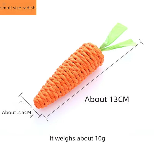 Carrot Shaped Cat Toy Sound Teasing Stick Unboring Molar Bite Resistant Cat Scratch Board Pet Product