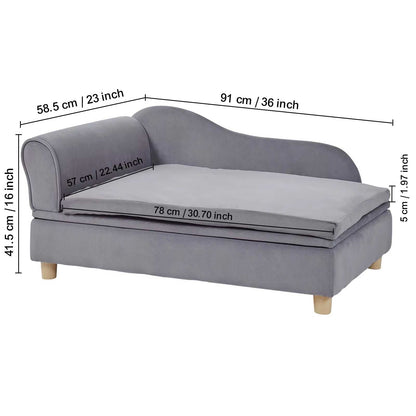 Pet Sofa Dog Couch for Medium-Sized Dogs and Cats Soft Velvety Dog Sofa Bed for Living Room Bedroom Pet Store or Clinic