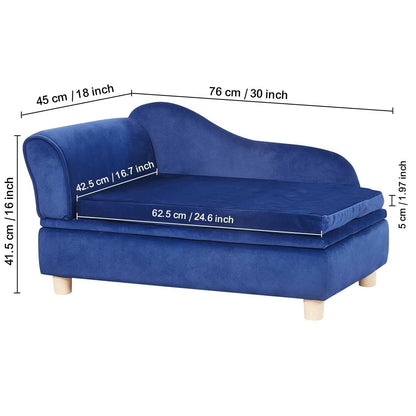 Pet Sofa Dog Couch for Medium-Sized Dogs and Cats Soft Velvety Dog Sofa Bed for Living Room Bedroom Pet Store or Clinic