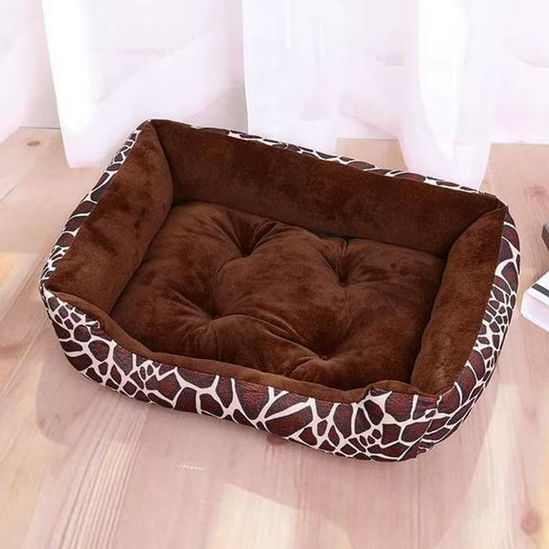 Pet Cat Dog Bed Cozy Square Plush Kennel Puppy Sofa Bed Cushion Pet Product Accessories for Small Medium Animal Doghouse