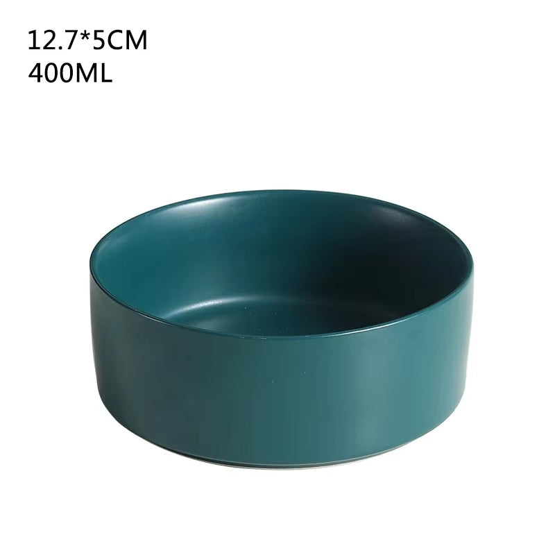 Self-Assembly Ceramic Double Cat Bowl Dog Bowl 400ML Pet Feeding Water Bowl Cat Puppy Feeder Product Suppliesfood Water Bowls