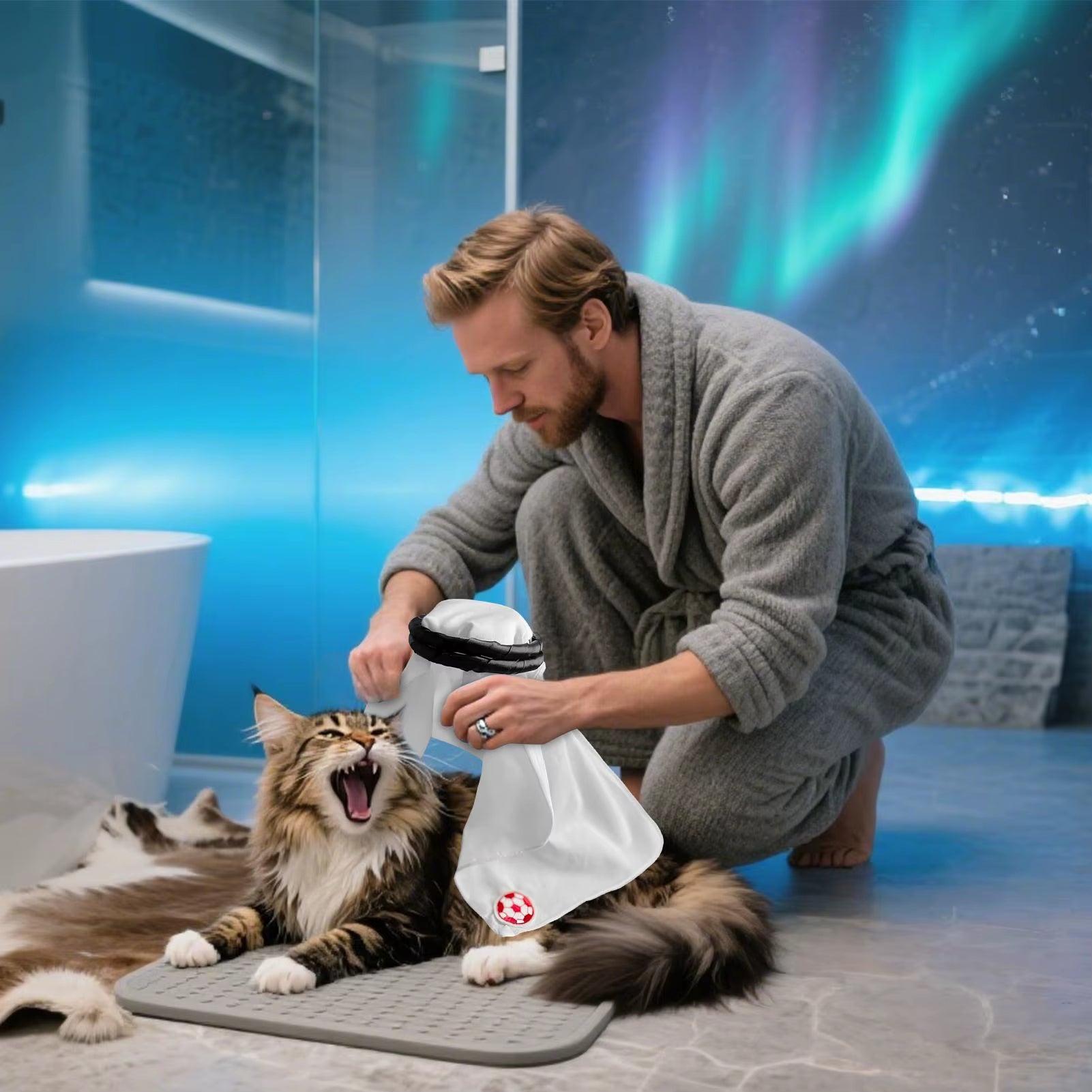 Dog Head Wrap Middle Eastern Cat Head Wrap Cosplay Dress up Costume Outfit Photo Props Decoration for Dogs Small Cats Halloween