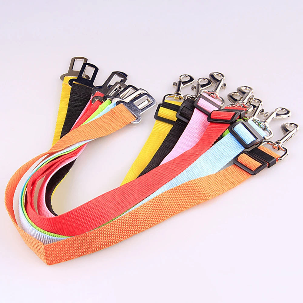 Adjustable Dog Cat Car Safety Belt Pet Vehicle Seat Belt Leash for Dogs Travel Traction Collar Harness Dog Lead Clip Pet Product