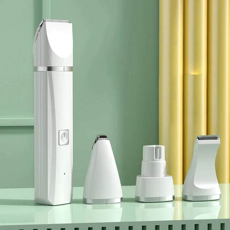 4 in 1 E4-in-1 Electric Pet Grooming Kitlectric Pet Grooming Kit - Hair Trimmer, Clippers, Nail Grinder for Cats & Dogs