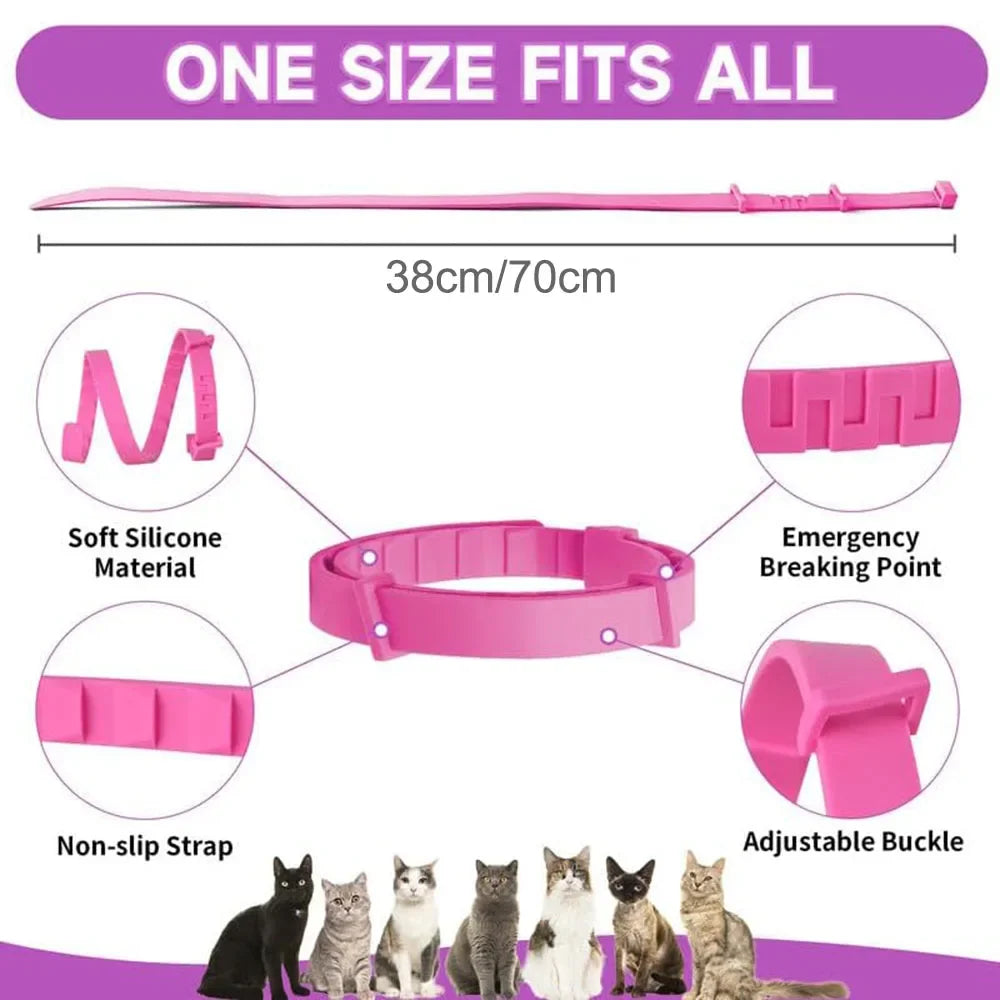 Dog Cat Calming Collar Neck Strap Plastic Cat Soothing Collar Adjustable Relieve Anxiety Remove Restlessness Pet Calming Product