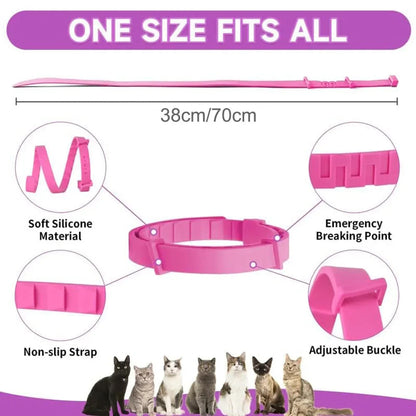 Dog Cat Calming Collar Neck Strap Plastic Cat Soothing Collar Adjustable Relieve Anxiety Remove Restlessness Pet Calming Product