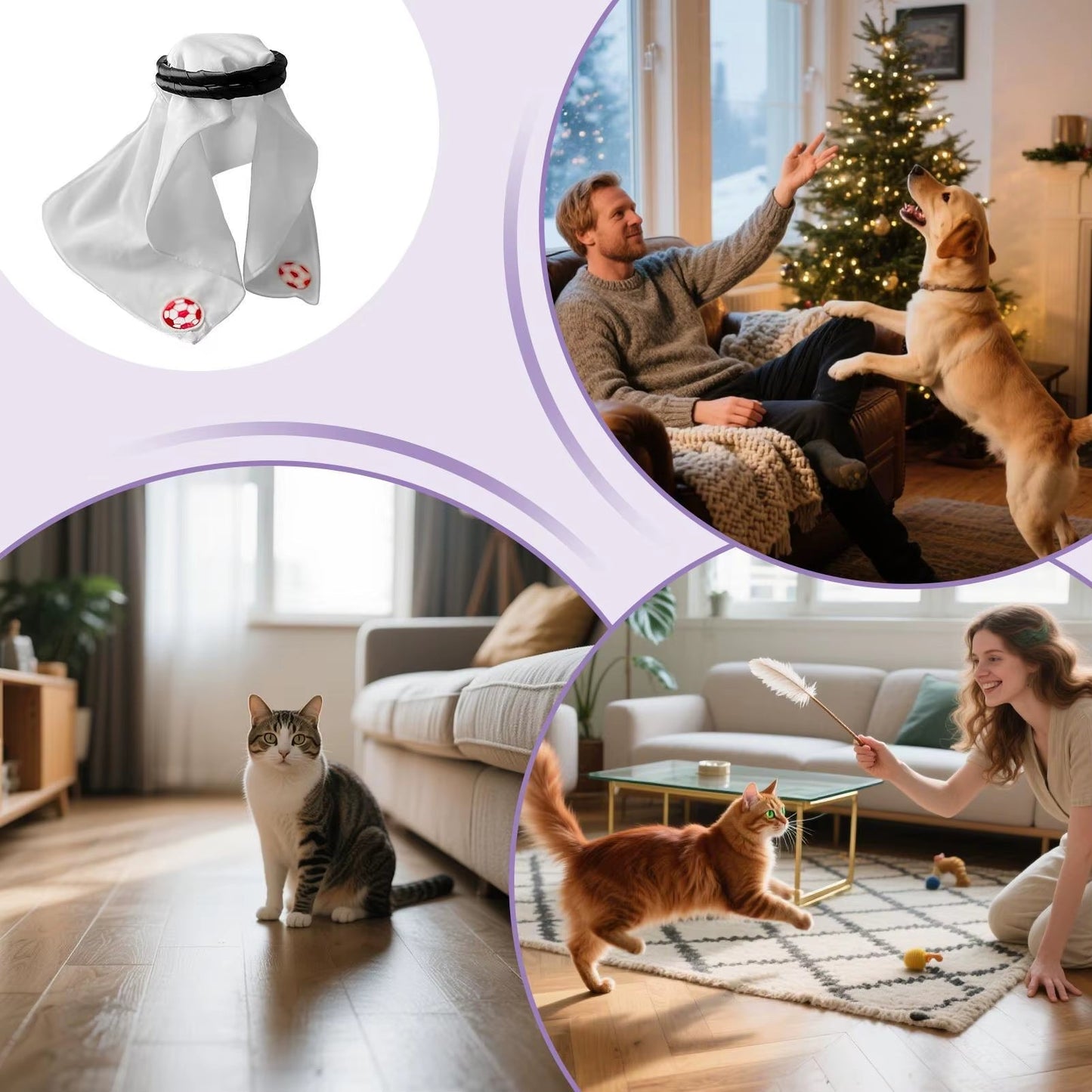 Dog Head Wrap Middle Eastern Cat Head Wrap Cosplay Dress up Costume Outfit Photo Props Decoration for Dogs Small Cats Halloween