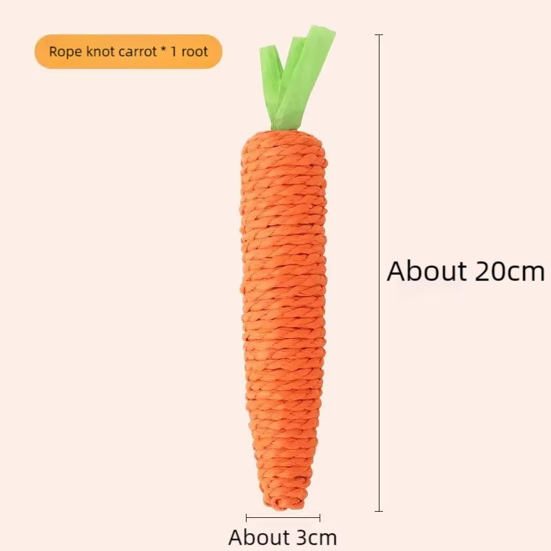 Carrot Shaped Cat Toy Sound Teasing Stick Unboring Molar Bite Resistant Cat Scratch Board Pet Product