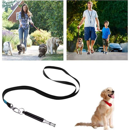 Dog Whistle with Lanyard Adjustable Dog Whistle Pet Dog Training Sound Stop Barking Control for Pet Obedience Sound Repeller