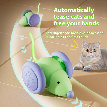 Pet Toys Interactive Cat Toy Electric Mouse Car - Automatic Teaser with Intelligent Obstacle Avoidance Pet Products