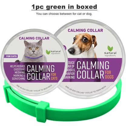 Dog Cat Calming Collar Neck Strap Plastic Cat Soothing Collar Adjustable Relieve Anxiety Remove Restlessness Pet Calming Product