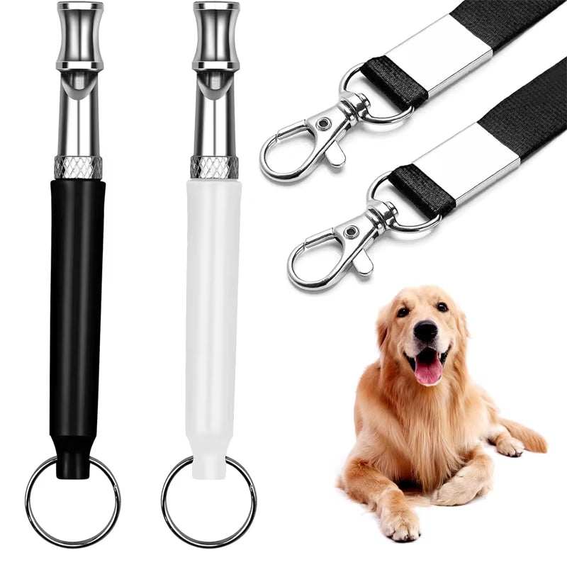 Dog Whistle with Lanyard Adjustable Dog Whistle Pet Dog Training Sound Stop Barking Control for Pet Obedience Sound Repeller