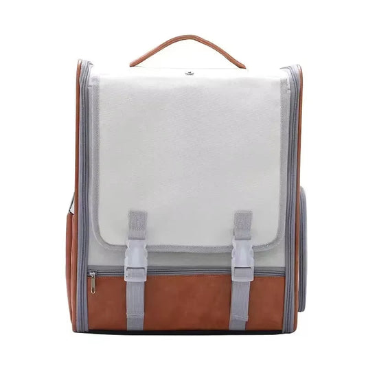 Large Capacity Cat Bag Portable Pet Outdoor Backpack Airflow Design Pet Anti-Escape Foldable Waterproof Material Pet Backpack
