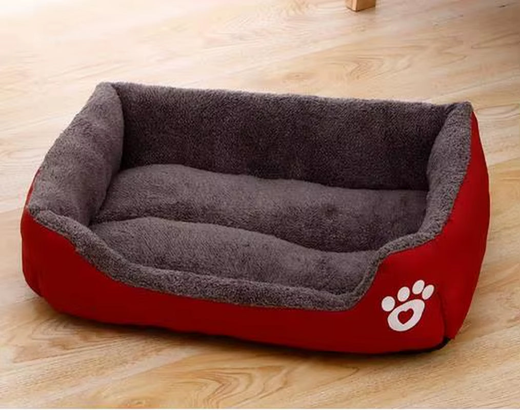Pet Cat Dog Bed Cozy Square Plush Kennel Puppy Sofa Bed Cushion Pet Product Accessories for Small Medium Animal Doghouse
