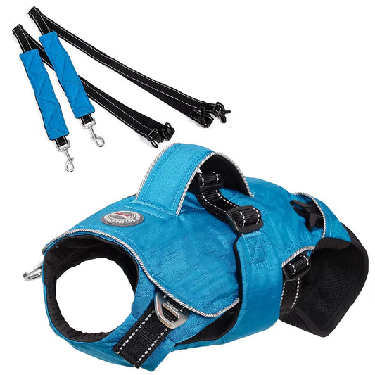 4-In-1 Function Dog Chest Backpack Breathable Reflective Dog Harness with Walking Lead Outdoor Puppy Handbag Pet Harness Carrier