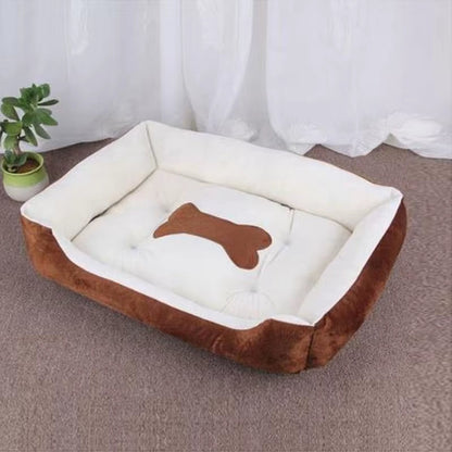 Pet Cat Dog Bed Cozy Square Plush Kennel Puppy Sofa Bed Cushion Pet Product Accessories for Small Medium Animal Doghouse